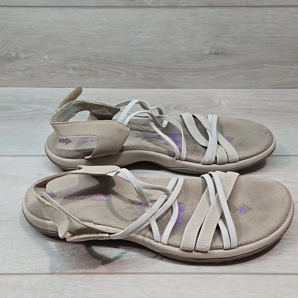 Skechers Women Memory Foam Sandals Shoes Sz 10
